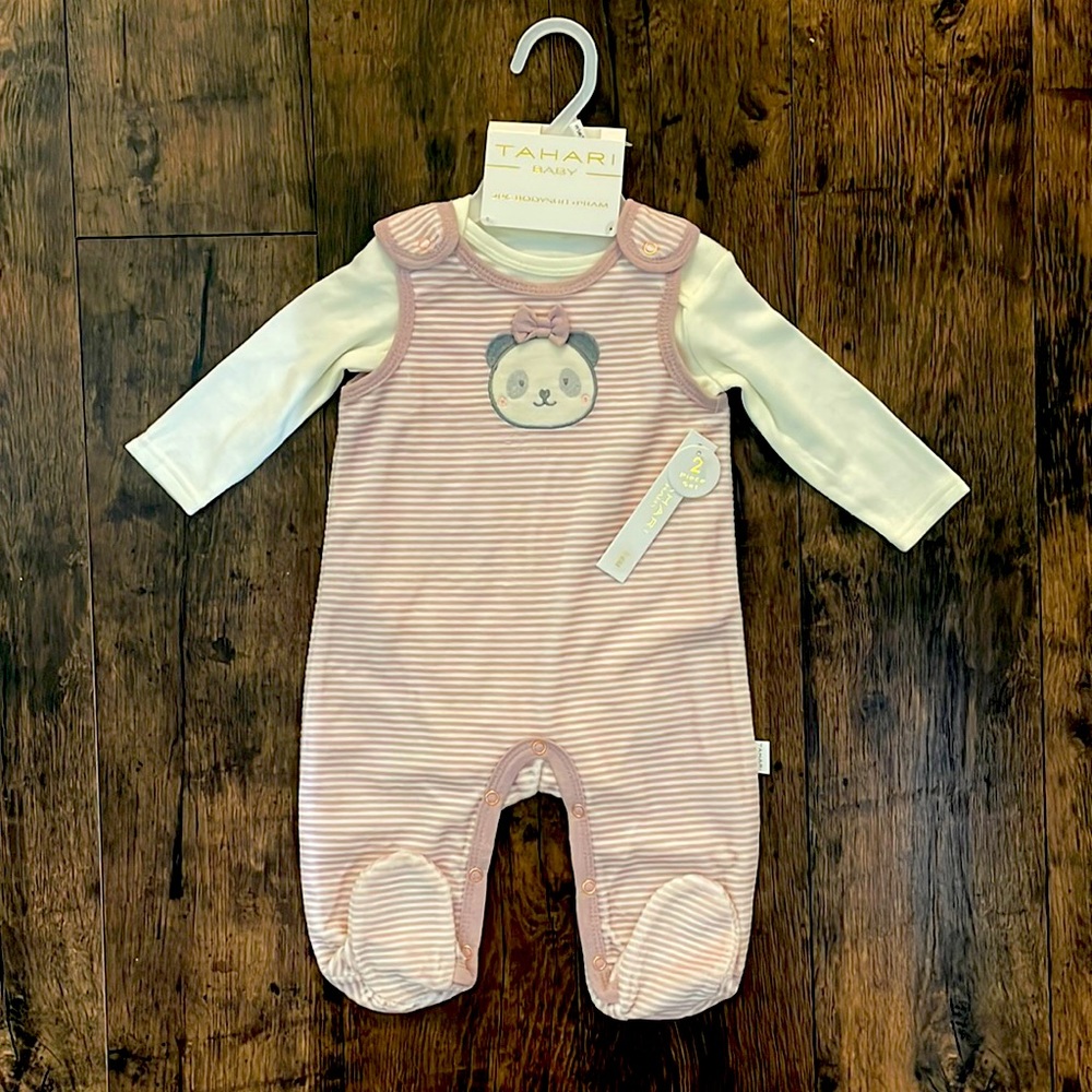 NWT 🫶🏼 TAHARI BABY 2 PIECE BODYSUIT AND PRAM 3-6 MONTH
